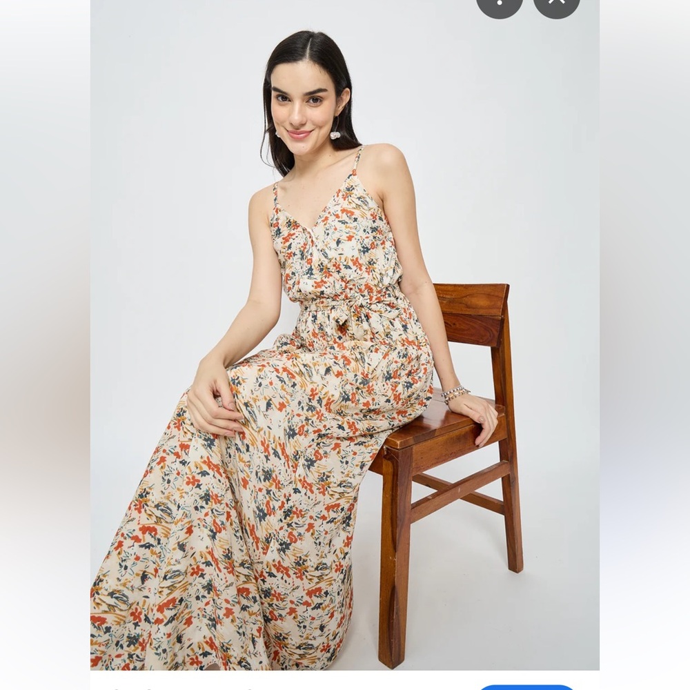 Chic Floral Print Maxi Dress